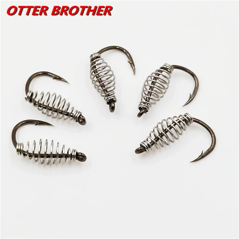 20pcs/box 3#-15# High Carbon Steel Spring Fish Hook Barbed Swivel Carp Explosion Hooks Jig Fly Fishing Hook Fishing Accessories