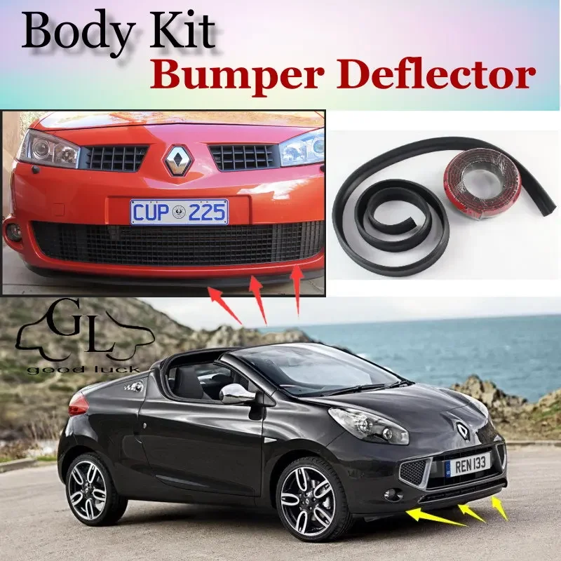 Bumper Lip Deflector Lips For Renault Wind Front Spoiler Skirt For TopGear Friends to Car Tuning / Body Kit / Strip