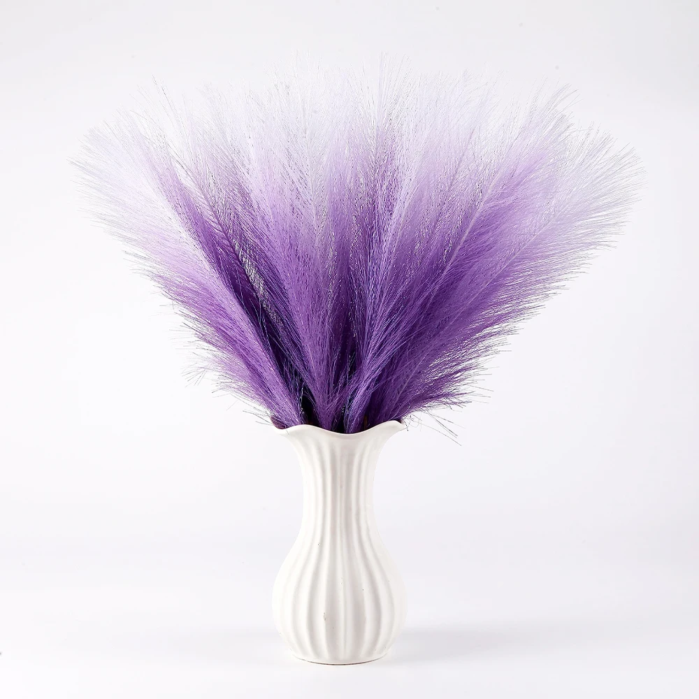 10/30PCS Künstliche Boho Blume Faux Pampas Gras Gefälschte Flauschige Schilf Hochzeit Blume Anordnung Dekoration Home Room Decor blumen – Detail 2