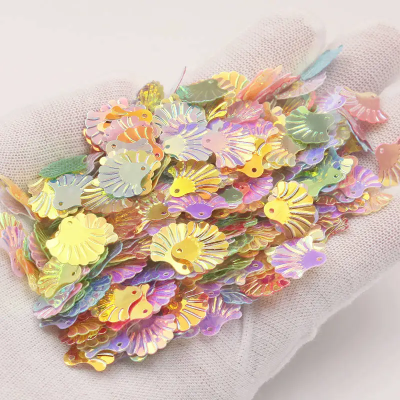 200-1000Pcs Colorful Sequins With Hole PVC Leaf Paillettes Clothing Sewing Craft DIY Earrings Accessories Scrapbooking Material