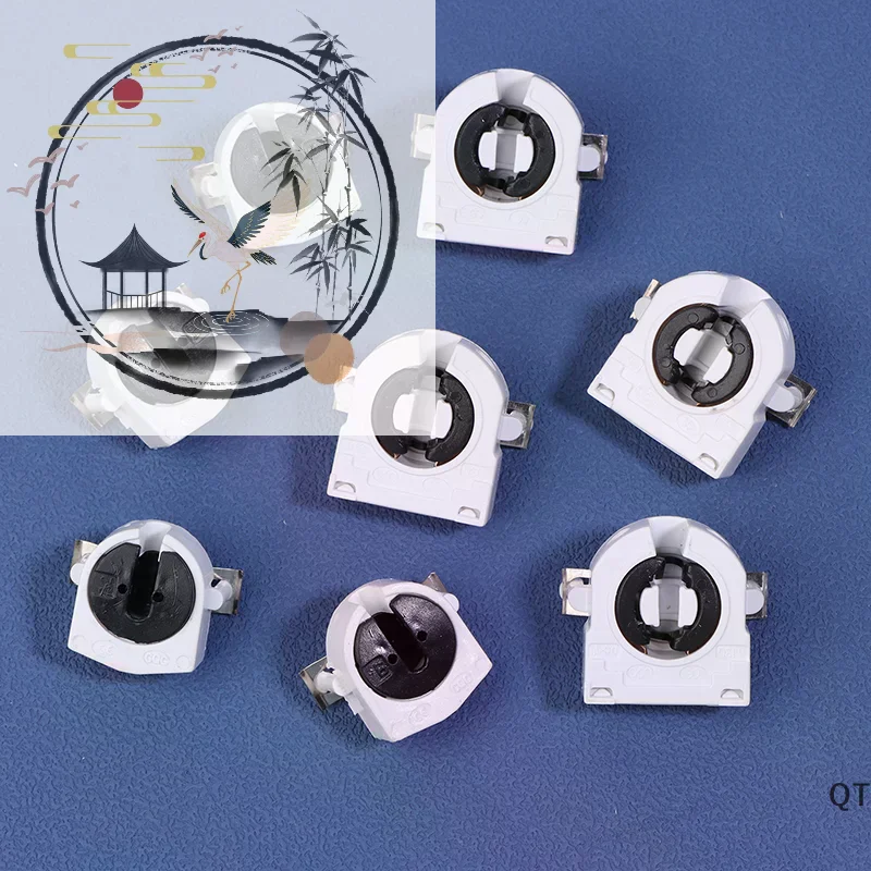 5Pcs T5 T8 Fluorescent Light Holder G5 G13 Base Non-Shunted Heat-Resistant Lamp Socket AC 500V 2A For LED Fluorescent Light Tube