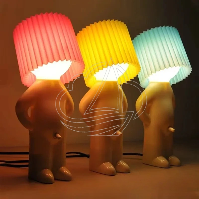 Creative Mr.P Boy Desk Lamp Cute Naughty Boy Shape LED Funny Bedroom Night Light