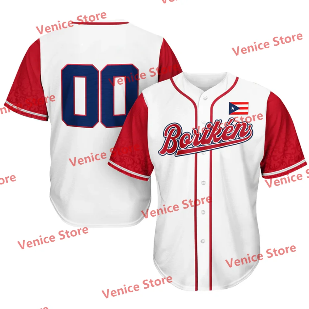 Puerto Rico Custom Baseball Jersey 2025 New Arrival Special Design New Kit National Team LMB Training T-Shirt Adults KIDs