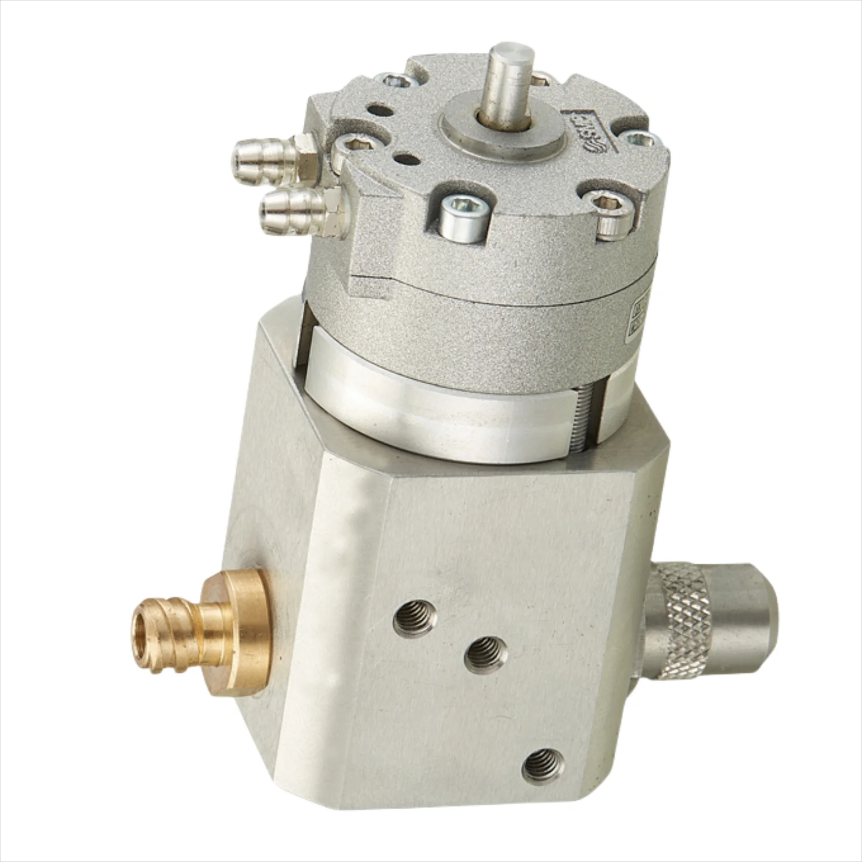 High-precision Pneumatic Rotary Stainless Steel Ceramics EMI Silicone Glue Valve Automated Dispensing Valve For High Viscosity