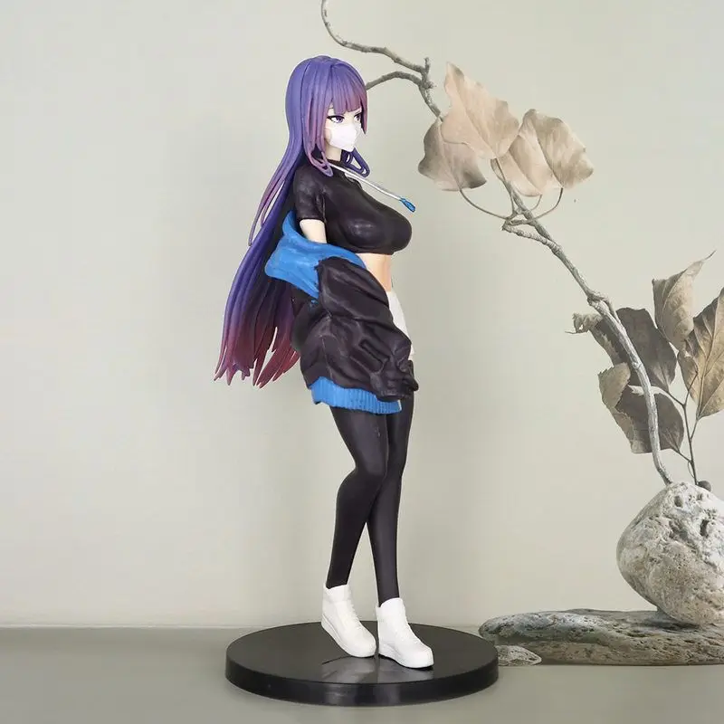 Cross-Border New Product Anime Girl Yuna Mask Figure Desktop Case Ornament PVC Material Adult Collectible Toy for Geeks