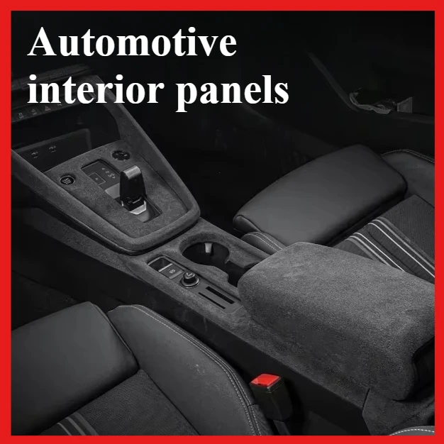 Para audi a3 8y 2021 2022 painel de engrenagens maçanetas portas engrenagens controle central braço capa acessórios couro decoração interior