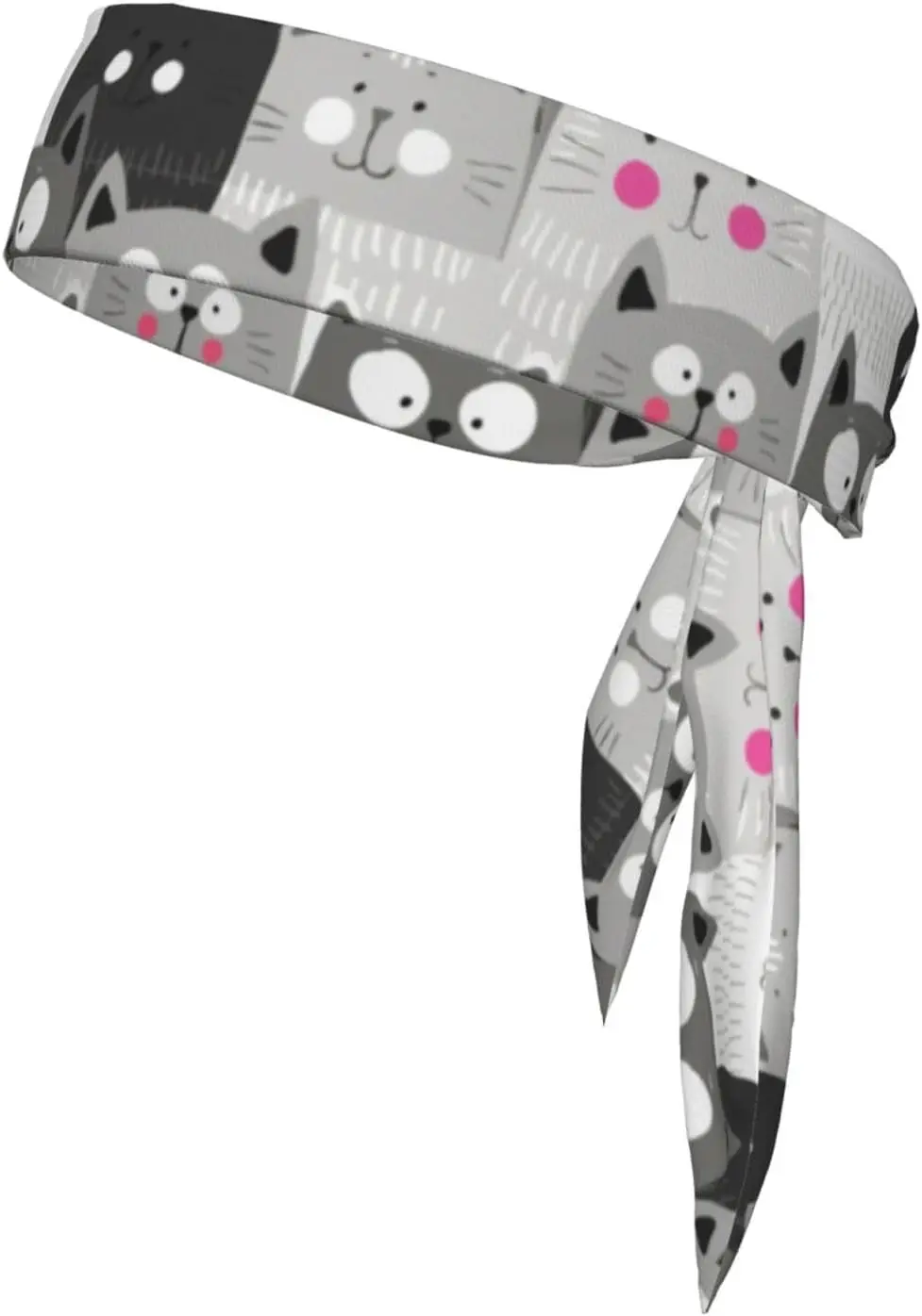 

Cat Sports Head Tie for Running Basketball Yoga Exercise Workout Quick Drying and Non-Slip Workout Stretchy Hairband