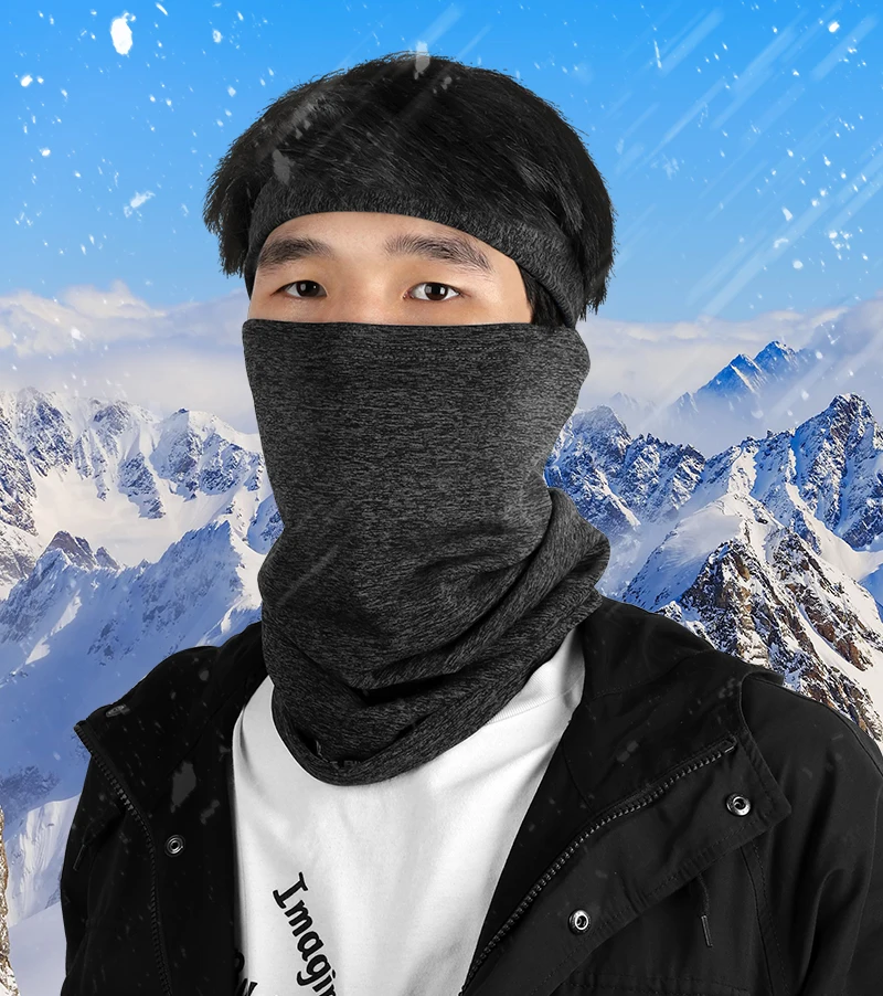 WEST BIKING Winter-Radschal, Bandana, Fleece-Halswärmer, dehnbar, hautfreundlich, Gesichtsmaske, Kopfbedeckung zum Skifahren, Laufen, Wandern – Detail 10