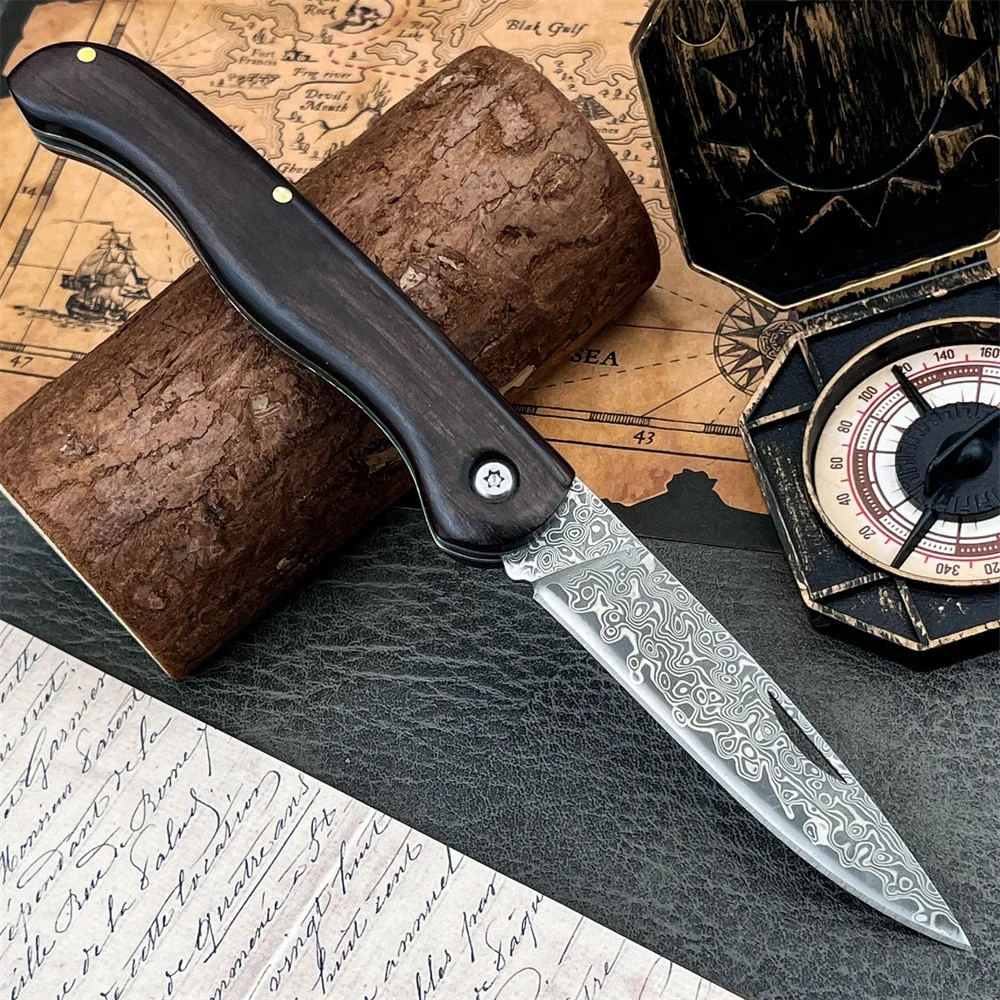 canivete-dobravel-de-alta-qualidade-com-lamina-de-damasco-e-cabo-de-Ebano-—-uma-ferramenta-conveniente-para-atividades-ao-ar-livre-como-camping-e-pesca