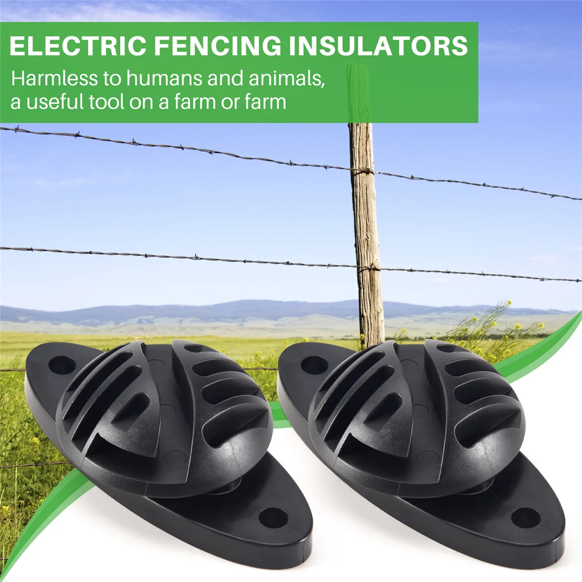 Fence Insulator Horse Cattle Animal Electric Fence Accessories Hemispherical Insulator Electronic Fence Accessor 50Pcs