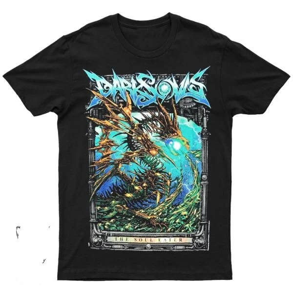 

2025 New DARKSOVLS - DRVGO Printed Unisex Street Fashion Trend Short Sleeved Pure Cotton Round Neck
