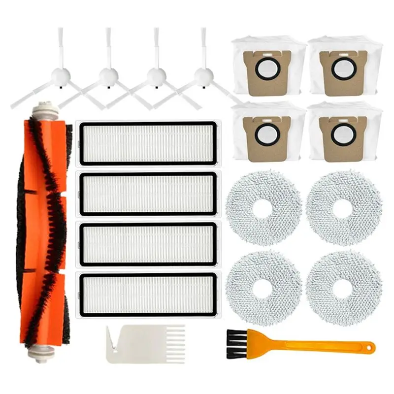 AEE4-Main Side Brush Hepa Filter Dust Bag Mop Cloth As Shown Sweeping Robot Accessories For Robot Vacuum X10+ X10 Plus B1
