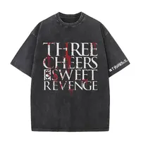 Camiseta Vintage lavada de la banda de Rock My Chemical Romance, camisetas góticas de tres saludos para Sweet Revenge, ropa para hombres y mujeres, camisetas
