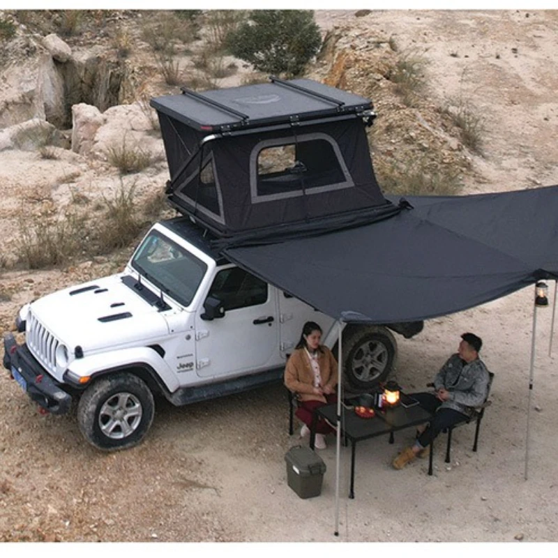 

270 degree car side tent fan-shaped car side tent sunshade canopy automatic cooling shed