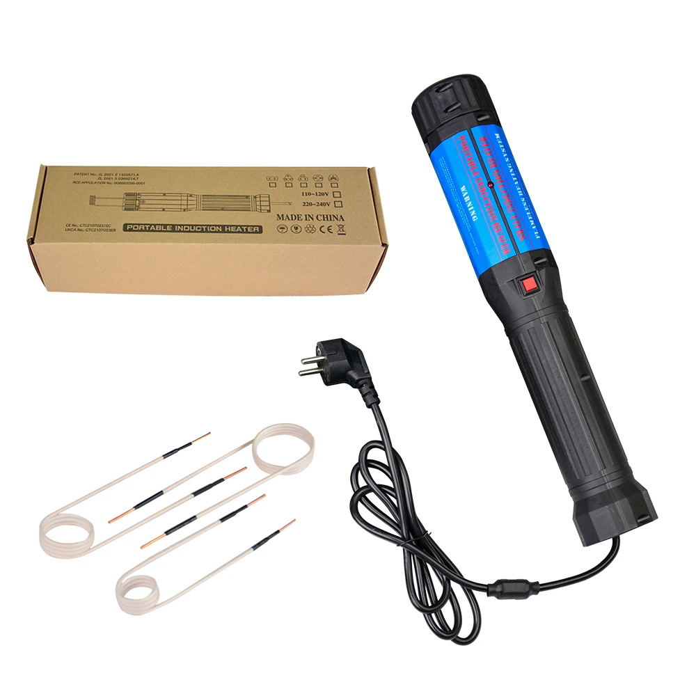 1400W Magnetic Induction Heater Kit Automotive Flameless Heat Induction Heating Machine 3 Coils Car Repair Tool 110V/220V