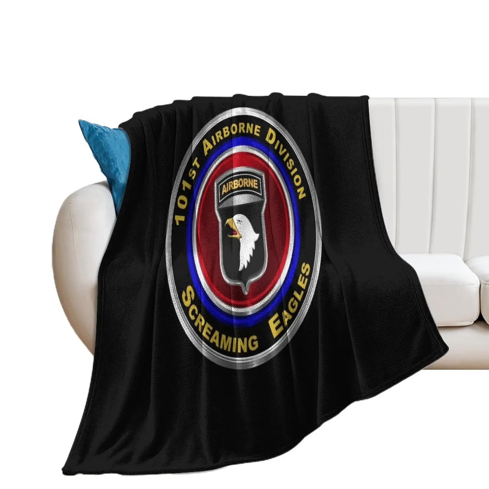 101st Airborne Division a??Screaming Eaglesa?? Throw Blanket Luxury Brand Warm blankets and throws anime Blankets