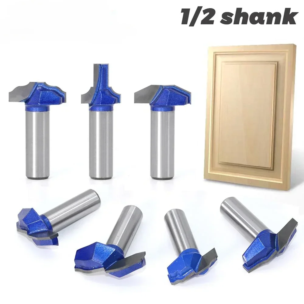 1 pc 1/2 Shank Woodworking Door Frame Router Bits for wood carbide lassical door cabinet bits Engraving Milling Cutte