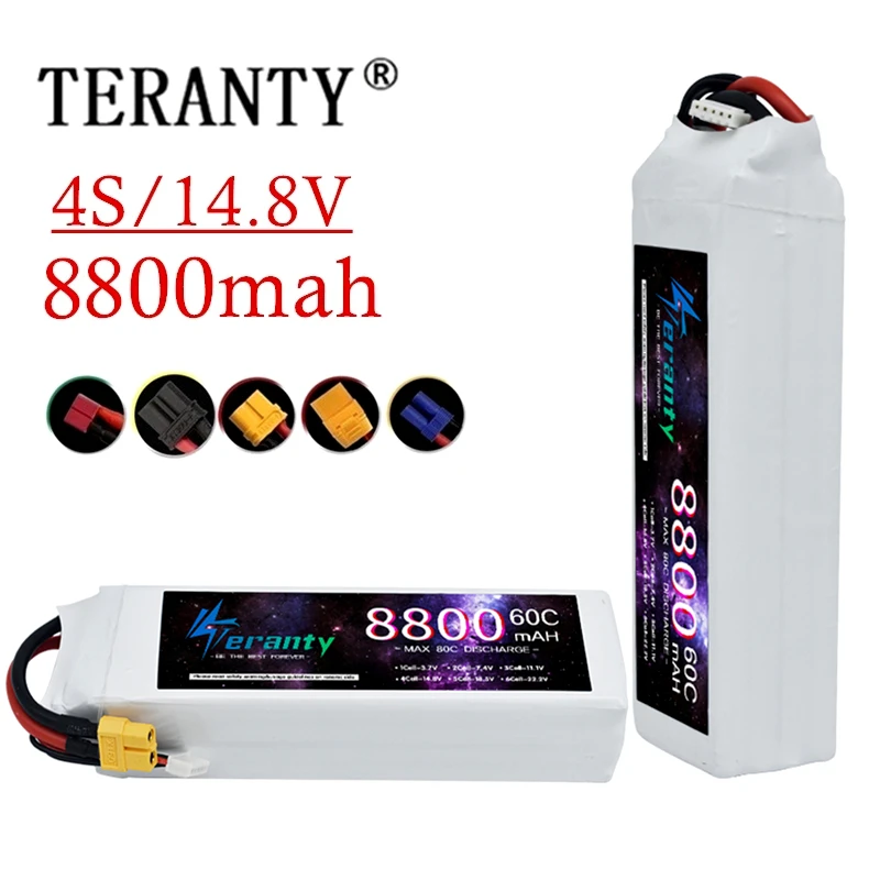 Teranty Lipo Battery 4S 14.8V 8800Mah Battery With XT90 XT60 EC5 T Deans Connector For Rc Car Climbing Car 4x4 Vehicles Trucks