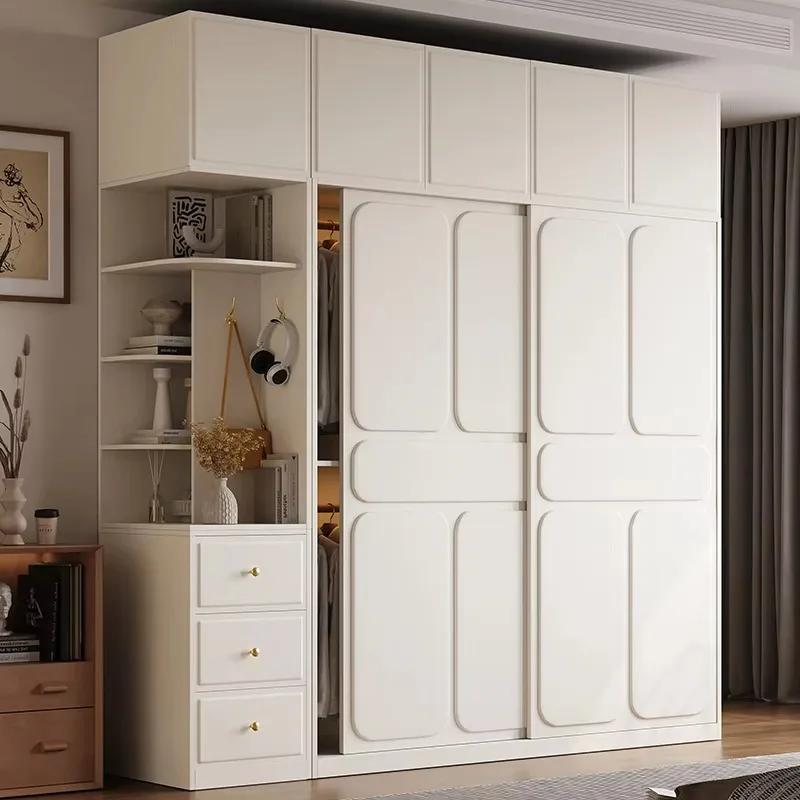 

Aesthetic Orgnizer Wood Wardrobes Luxury Drawers Closet Bedroom Wardrobes Wooden Sliding Door Quarda Roupa Furniture Home