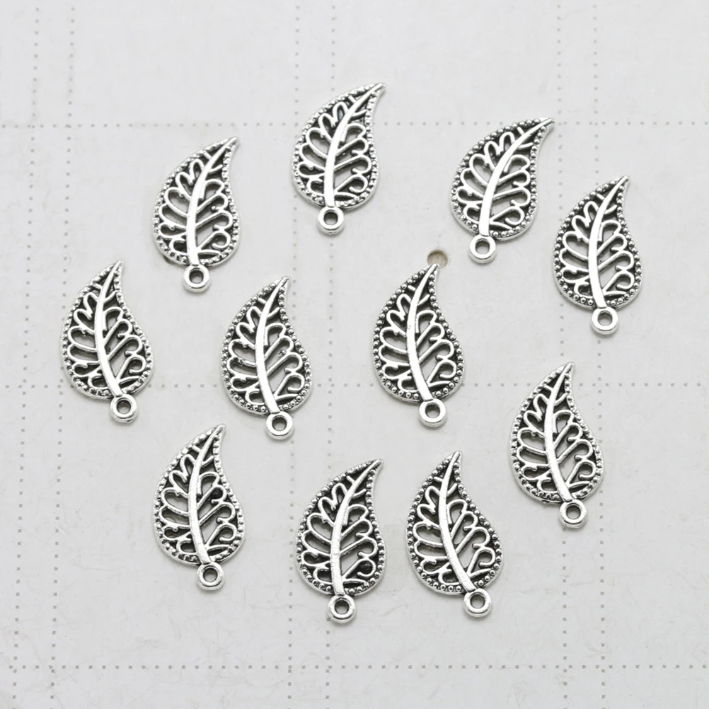 

20 Pcs Hollow Pendant Ornaments Jewelry Making Pendants Alloy Charm Ancient Silver DIY Charms