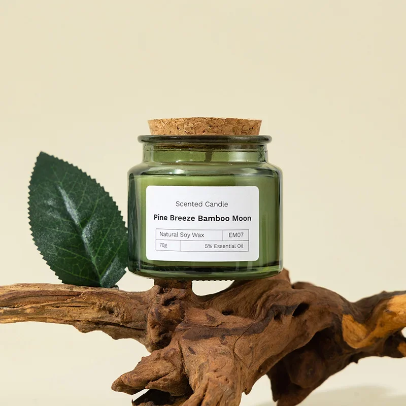 شمعة عطرية للنباتات الطبيعية ، عديمة الدخان ، شمع فول الصويا الأخضر ، كوب زجاجي ، عطر الزفاف ، ديكور غرفة النوم #3