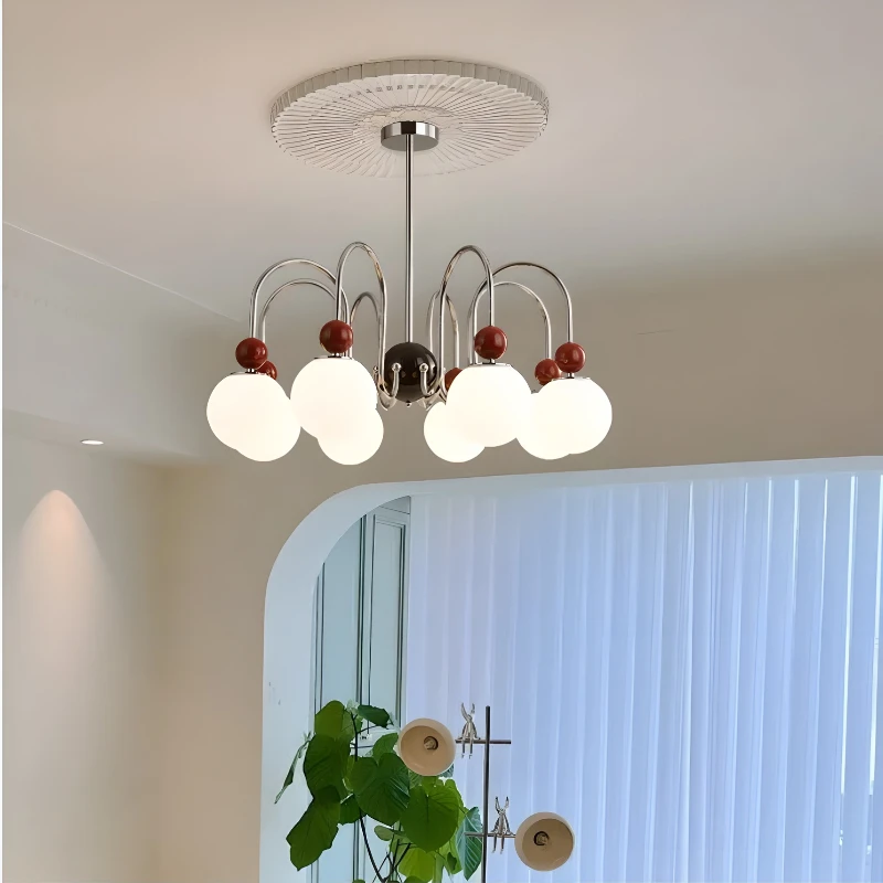 

Lustre Ring Ball Glass Chandelier Vintage Home Decor Hanglamp Living Room Decor Droplight Modern Nordic Round Led Pendant Lights