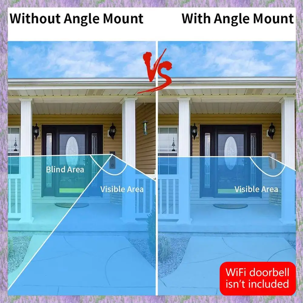 

2025 New-Adjustable Angle Doorbell Bracket For Ring Video Doorbell Household Doorbell Bracket Adjustable
