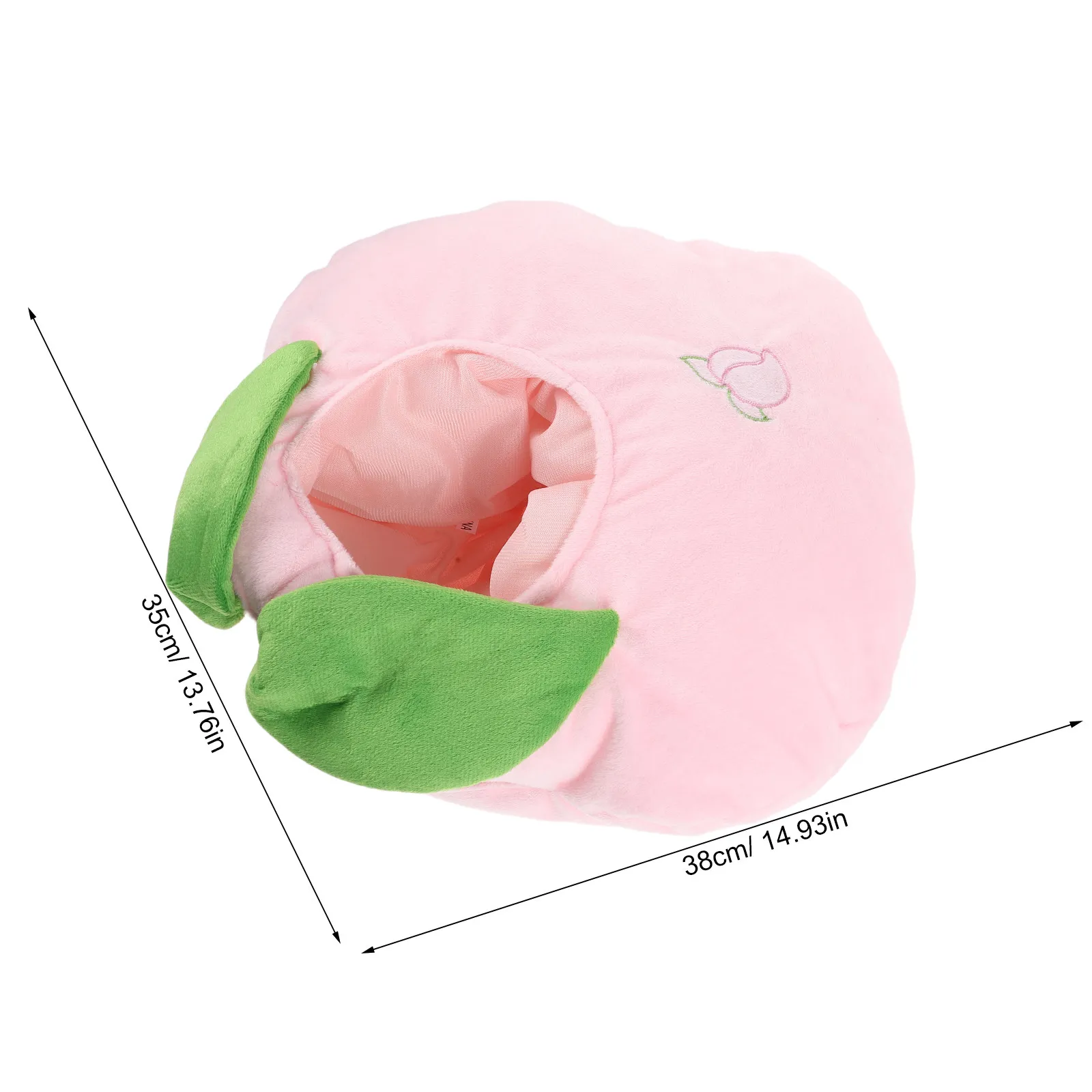Peach Headwear Cartoon Fruit Hat Soft Kawaii Cute Costume Hat Funny Novelty Headband Party Cosplay Photography Prop Fruit Dress