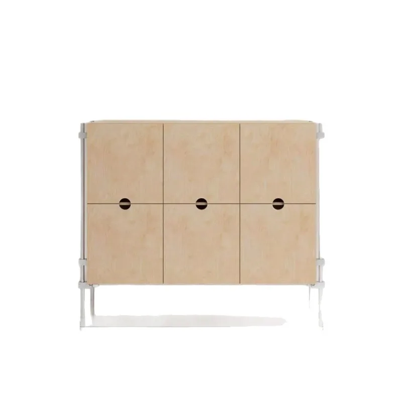 Living room storage rack, used optical axis dining side, ocean solid wood birch wall-side storage cabinet, entryway home use