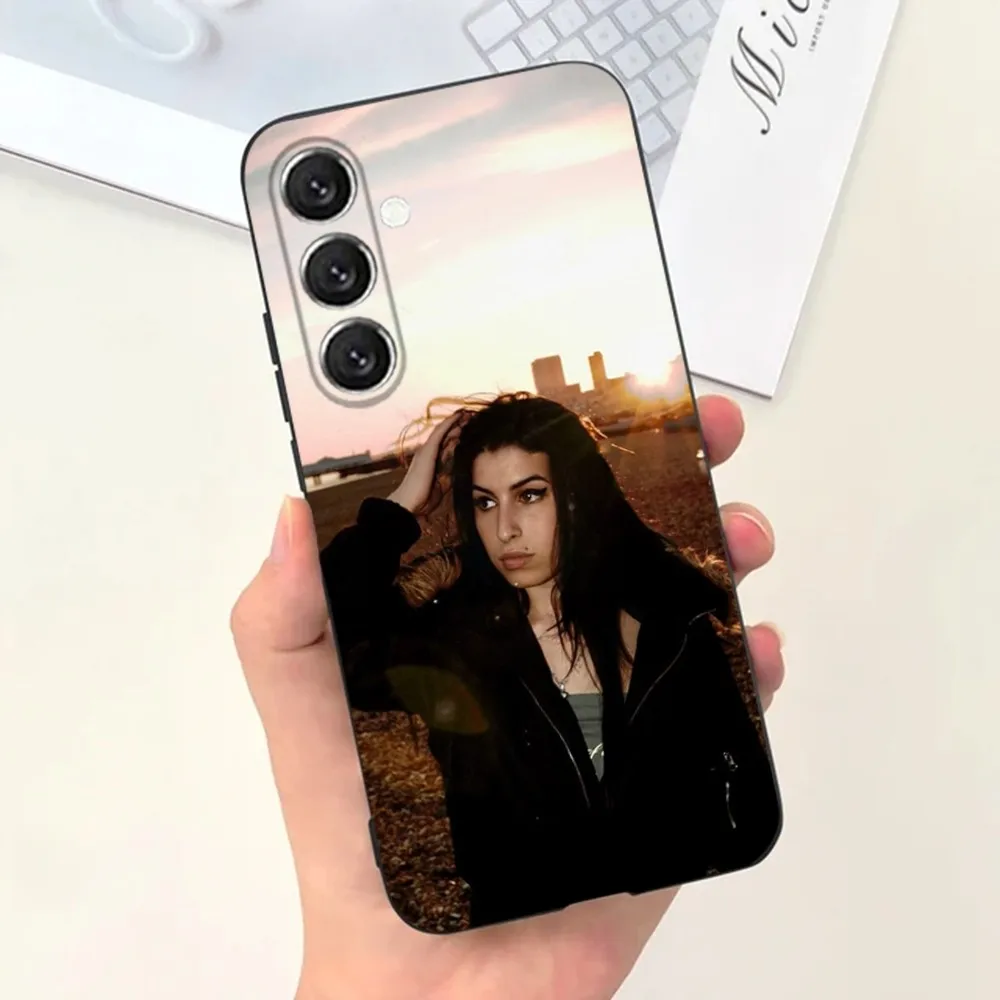 Casing Ponsel Amy Winehouse untuk Samsung S25,S24,S21,S22,S23,S30,Ultra,S20,Plus,Fe,Lite,Note,10,9,5G Sampul Hitam