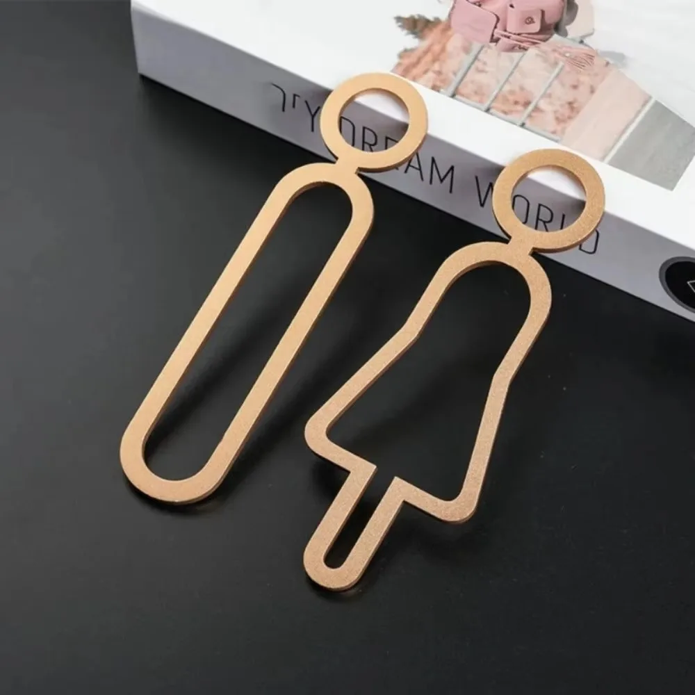 SIGNLUXE Hollow-Out Gender Symbols Sign Set | Elegant Office Decor | 2-Piece Hanging Bathroom Signs with Modern Style