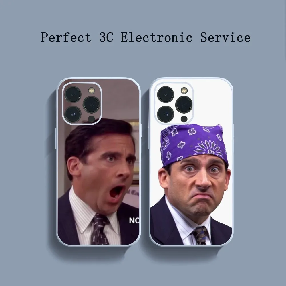 M-Michael Scott The Office Humor Phone Case For iPhone 14 13 12 11 Pro Max XS Max X XR 7 8 Plus Mini Blue TPU material