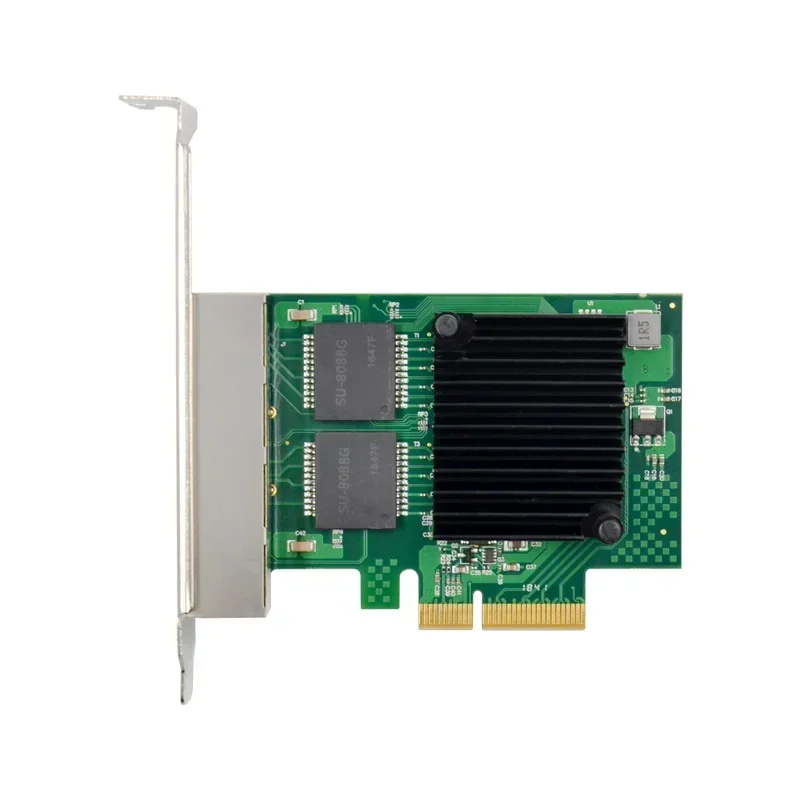 Chip Intel I350AM4 Quad-Port Sfp Gigabit Ethernet Server PCI Express 4 Port PCIE X4 RJ45 Lan Adaptor Kartu Jaringan