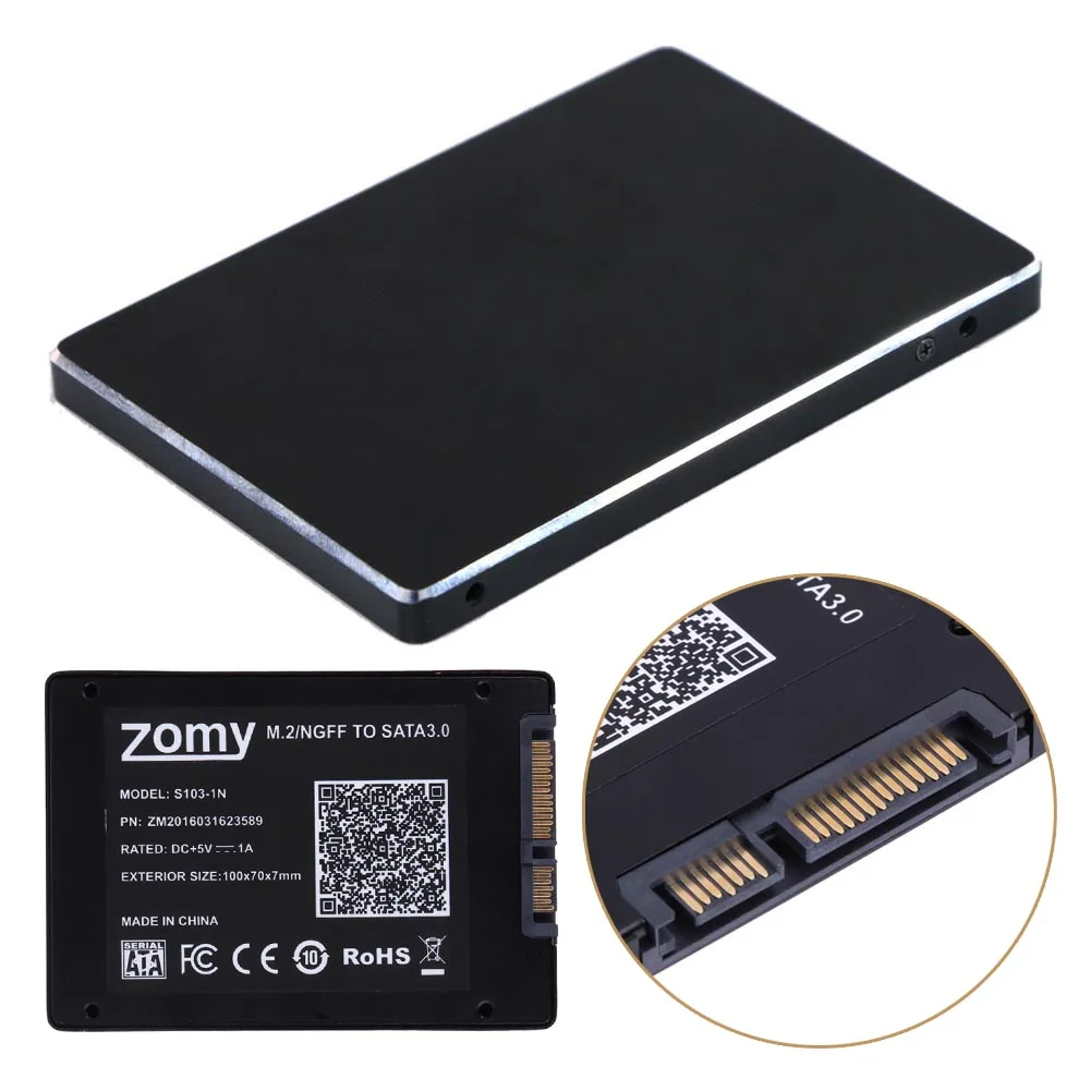 B Key M.2 NGFF SSD Sang 2.5 "SATA 3.0 Converter Bộ Chuyển Đổi Thẻ 2230 2242 2260 2280 Cho Windows2000/XP/7/8/10 Vista Linux MAC