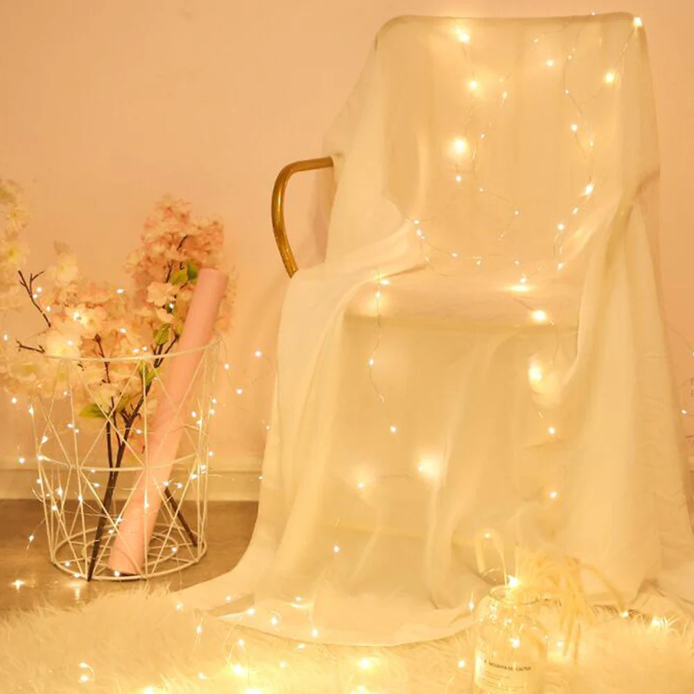 Fairy String Lights, 2/5/10m, Battery Operated String Lights, Indoor Decorative Silver Wire Lights, Lights for Home Party Decor