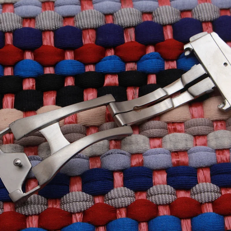 for Omega deployment folding clasp accessories 316L pointed stainless steel bracelet buckle watch strap 18mm