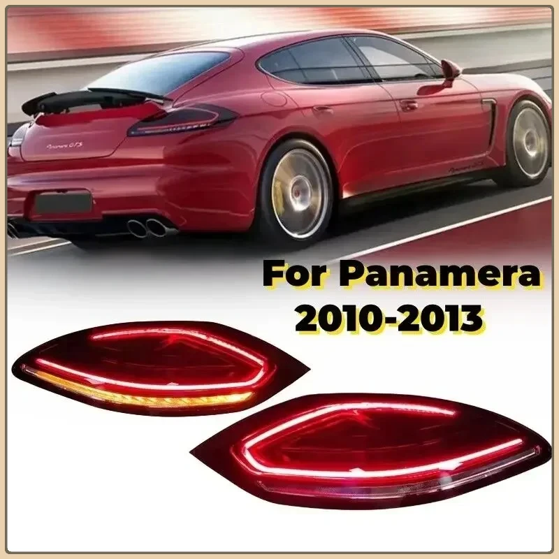 2 fanali posteriori a LED per Porsche Panamera 970 2010‑2013 S 4S GTS, con indicatori di direzione sequenziali dinamici, luce freno, plug‑and‑play, impermeabile IP67