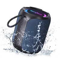 Double Pairing Wireless Speaker 360 Degree Stereo Subwoofer IPX7 Waterproof with Lighting 40W Portable Bluetooth Speaker