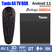 Tanix X4 Amlogic S905X4 Smart TV BOX Android 11 TVBOX 4GB RAM 32GB/64GB ROM 100M LAN 2.4G/5G Dual Wifi 4K Set Top Box VS X96 MAX