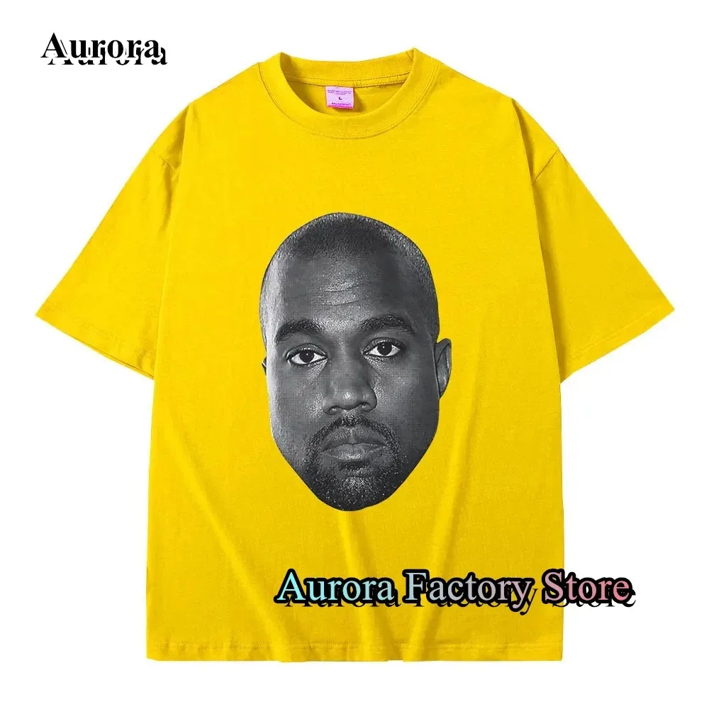 2024 Summer Men Women Cotton T-Shirt Hip Hop Tops Tees Male Rapper Kanye West Graphic Clothing Fashion Short Sleeve Streetwear3﻿