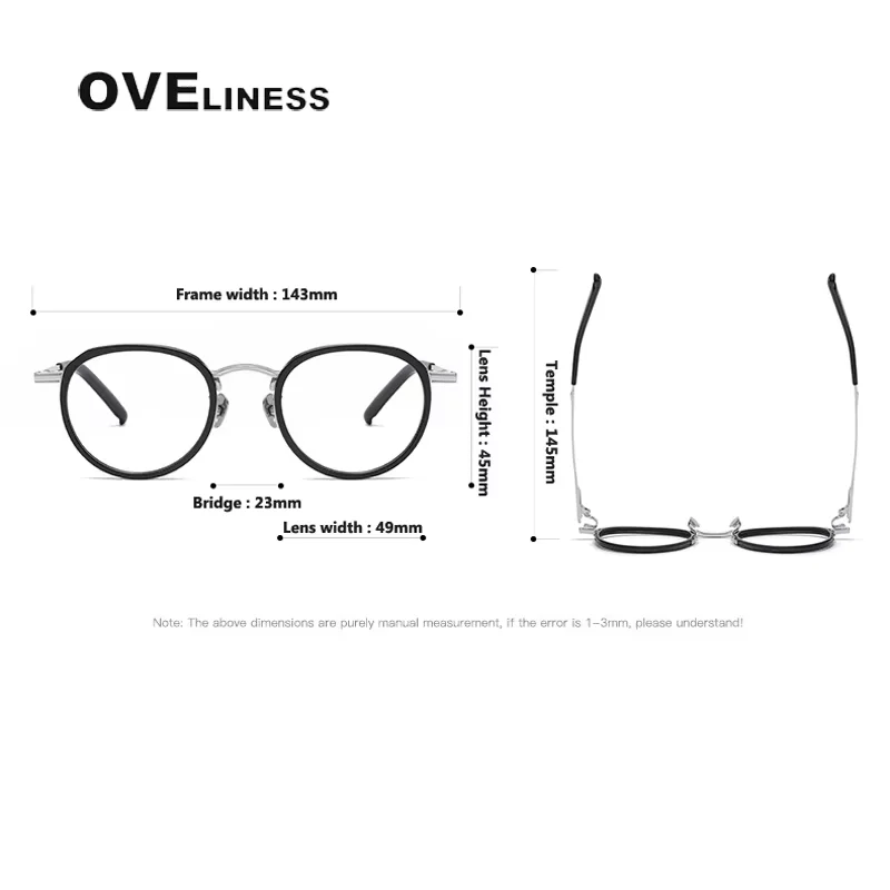 Vintage Acetate titanium Glasses Frame for Men 2025 square Eyeglasses Frames Women Korea Eyewear