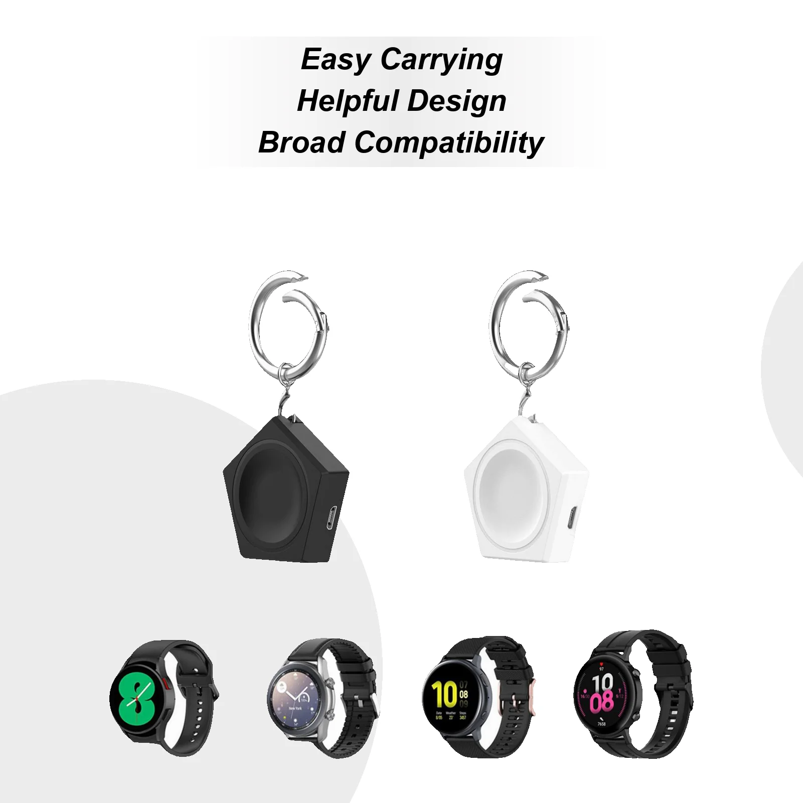 

Зарядное устройство для часов, беспроводное зарядное устройство, брелок, универсальная пятиугольная зарядная станция, портативные магнитные часы, беспроводное быстрое зарядное устройство