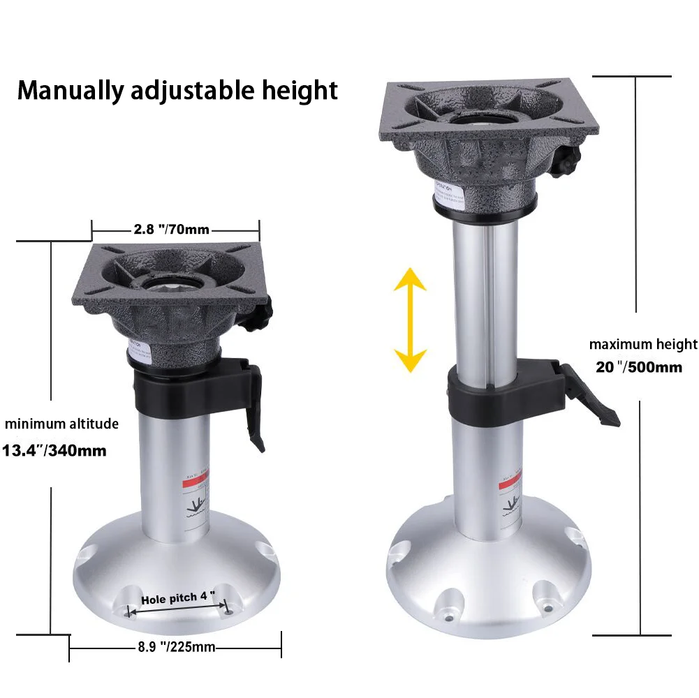 Marine stoelbasis Handmatige verstelling Aluminiumlegering