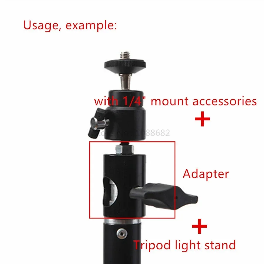 Tripod Light Stand Flat Head Converter to 1/4 Screw Adapter for LED Light Monitor Flash Light Photography Accessories