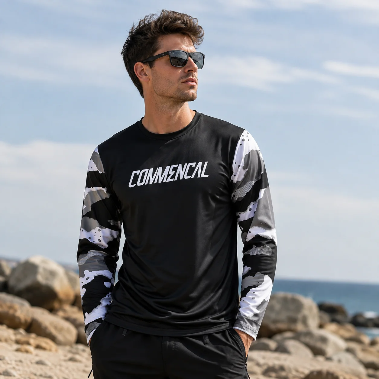2026 Men Long Sleeve T Shirt Motocross Offroad Motorcycle Mountain Bike Enduro Dirt Bike Riding Top Breathable Casual Summer Tee