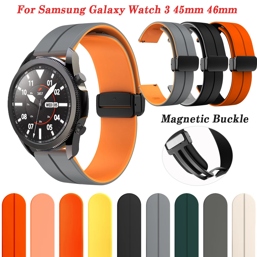 Repuesto de pulsera de silicona para Samsung Galaxy Watch, pulsera de 22MM, 46mm, 3, 45mm, Gear S3 Classic, Frontier