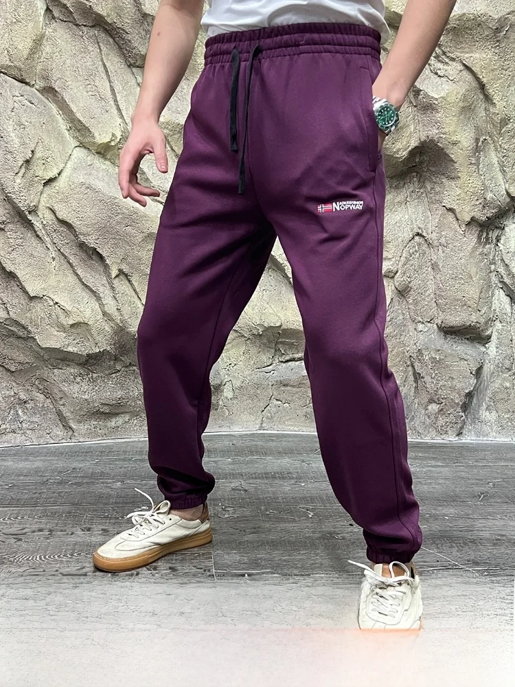 

New Men's Knitted Spor Casual Pants Straight Leg Elastic Waist Long Youthful Vitali Sle Busin Casual Thin Autumn Winter