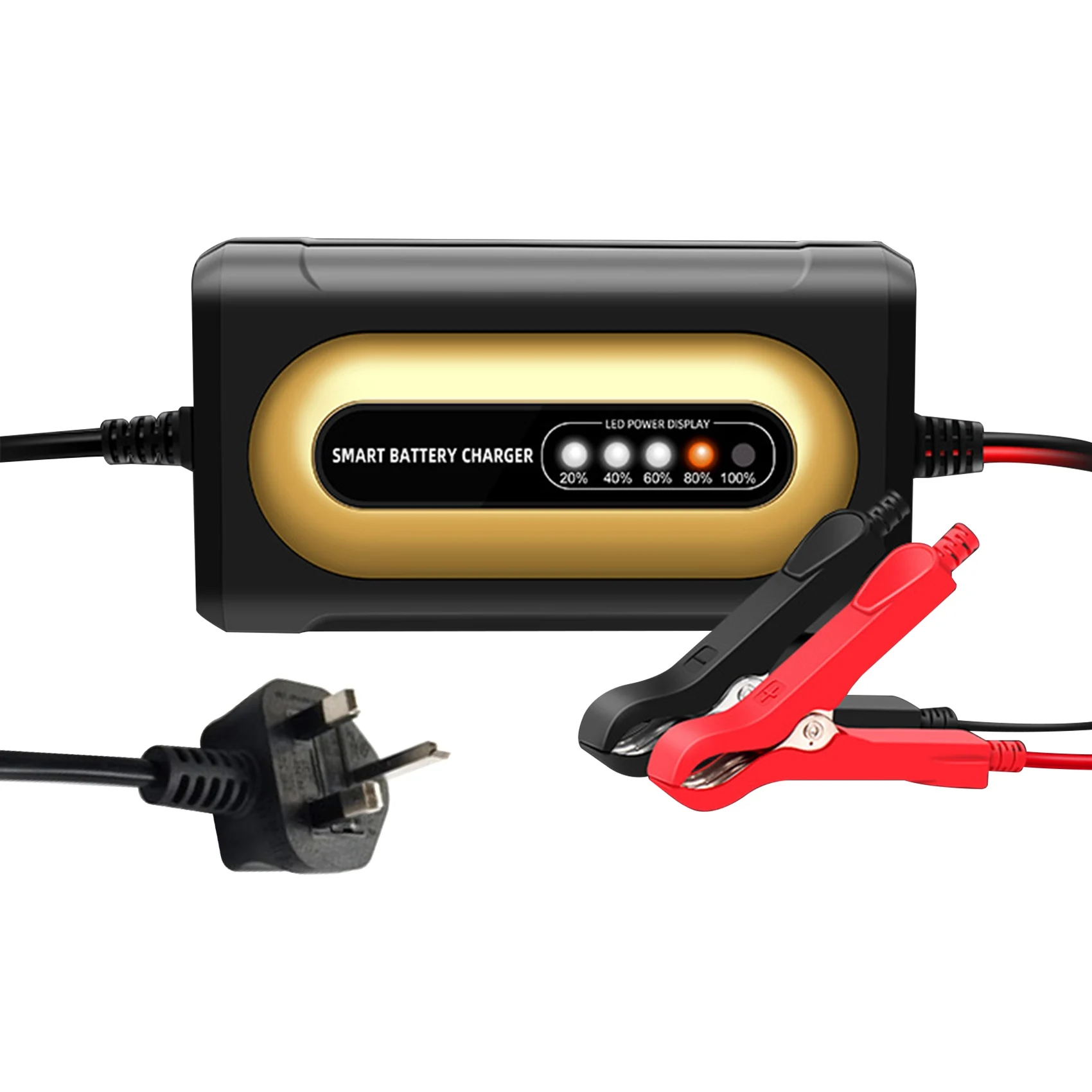 

Car Battery Charger 12V 8A Automatic Smart Portable Battery Charger LCD Power Display Repair Charger for Car UK