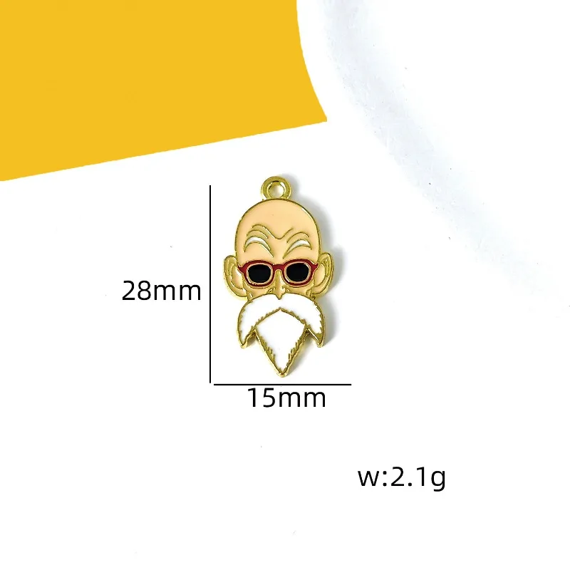 10pcs Dragon Ball Son Goku Boy Alloy DIY Keychain Anime Character Children's Homemade Pendant Accessories Pendant Birthday Gift