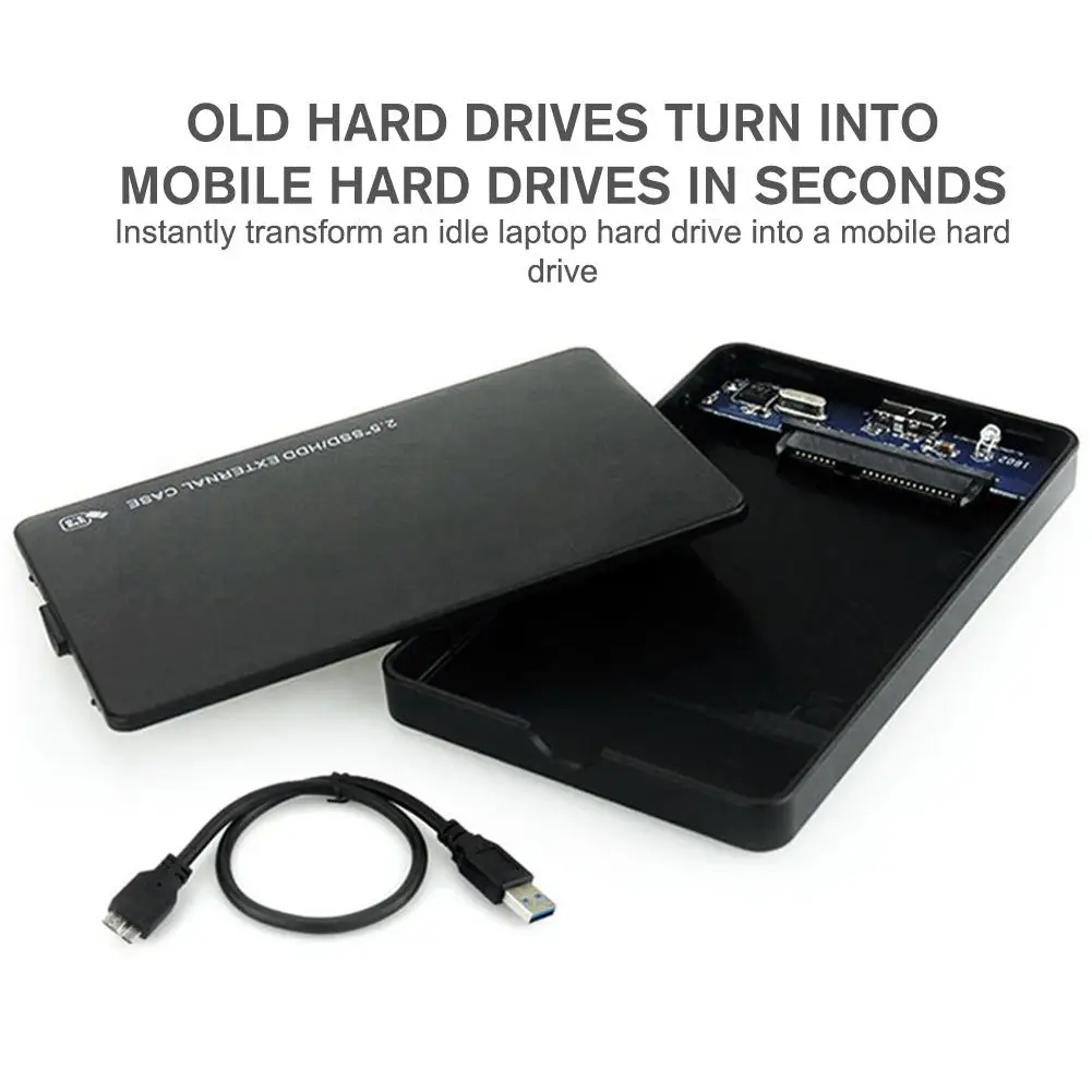 SSD Solid State Mechanical Serial Port SATA Toolless Micro Interface USB 3.0 External Mobile Hard Disk Case 2.5inch New